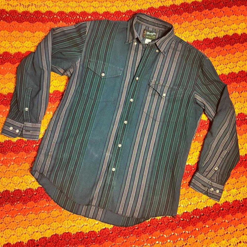 Wrangler Men's Multi and Green Shirt